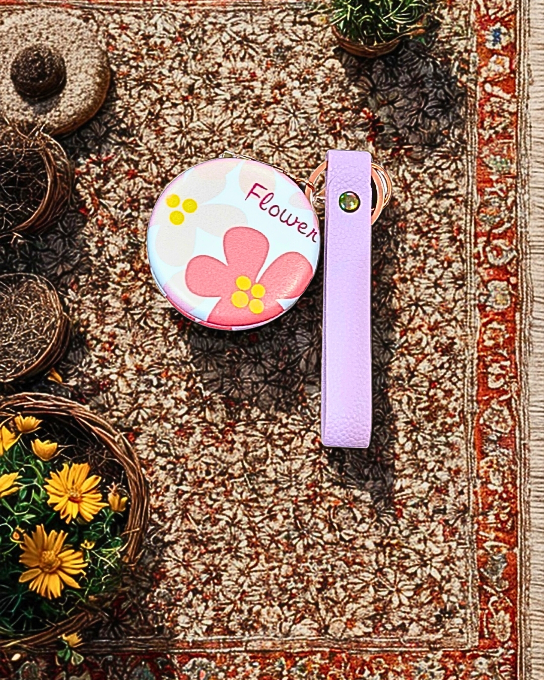 Flower Pocket Mirror