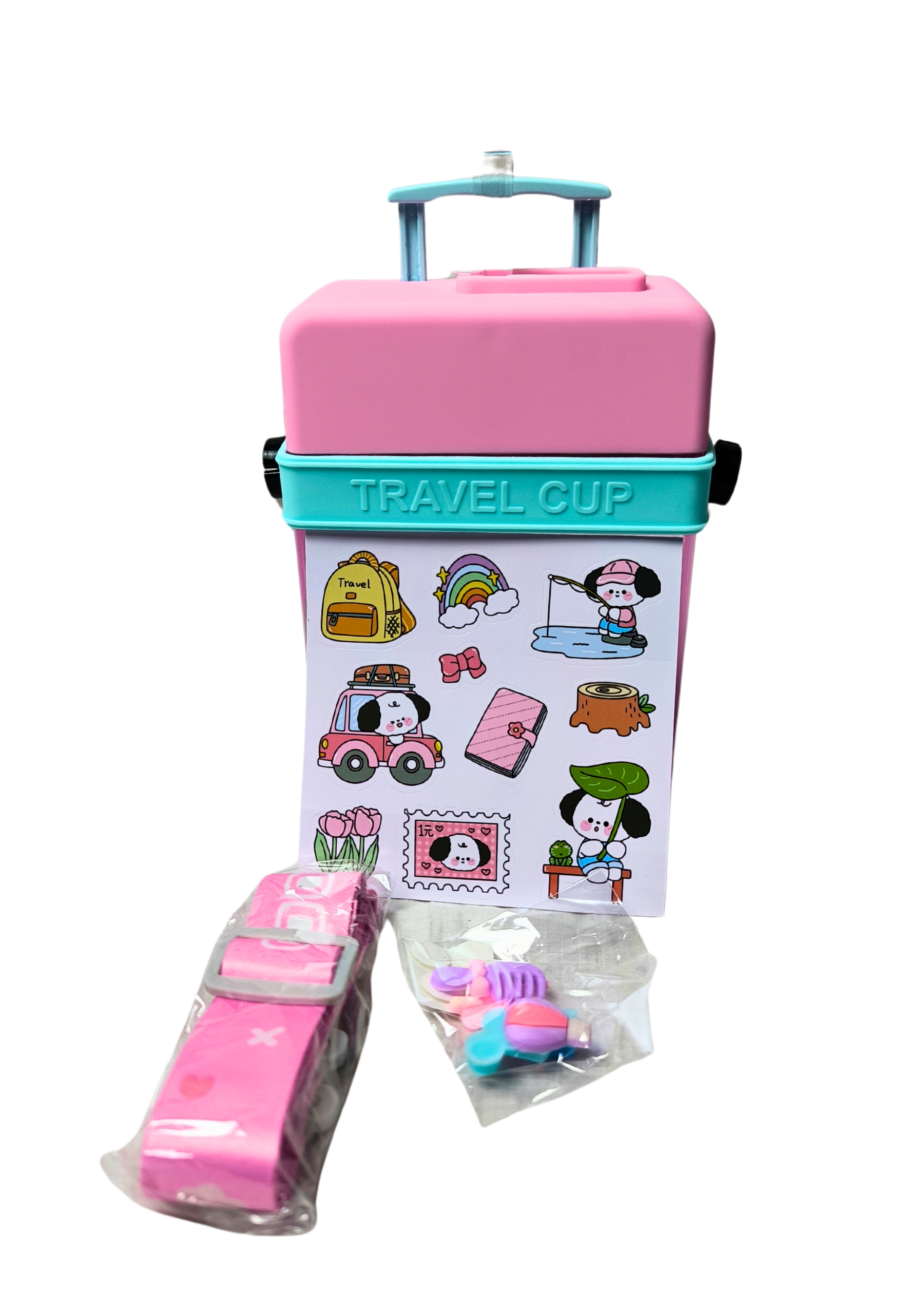 Pink Travel Cup Water Bottle(4)